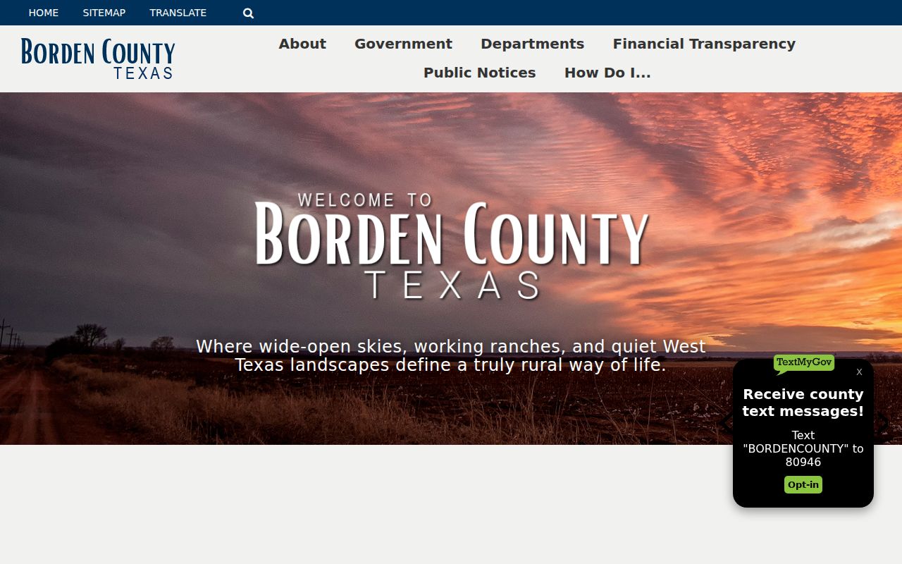 Borden County courthouse court docket access